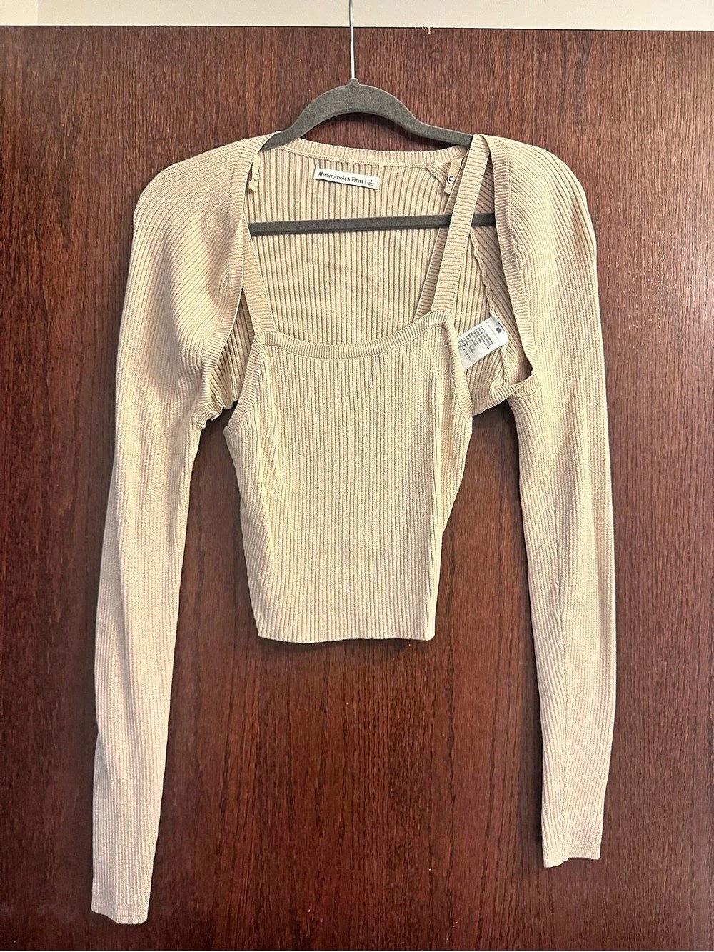 Abercrombie & Fitch Beige Layered Knit Top Set